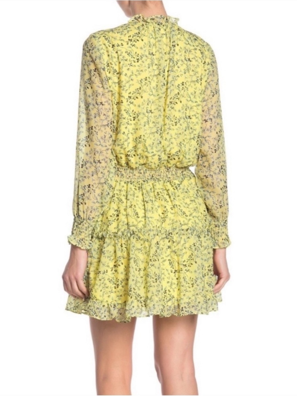 NSR Yellow Floral Ruffled Mini
Dress - Picture 8 of 8